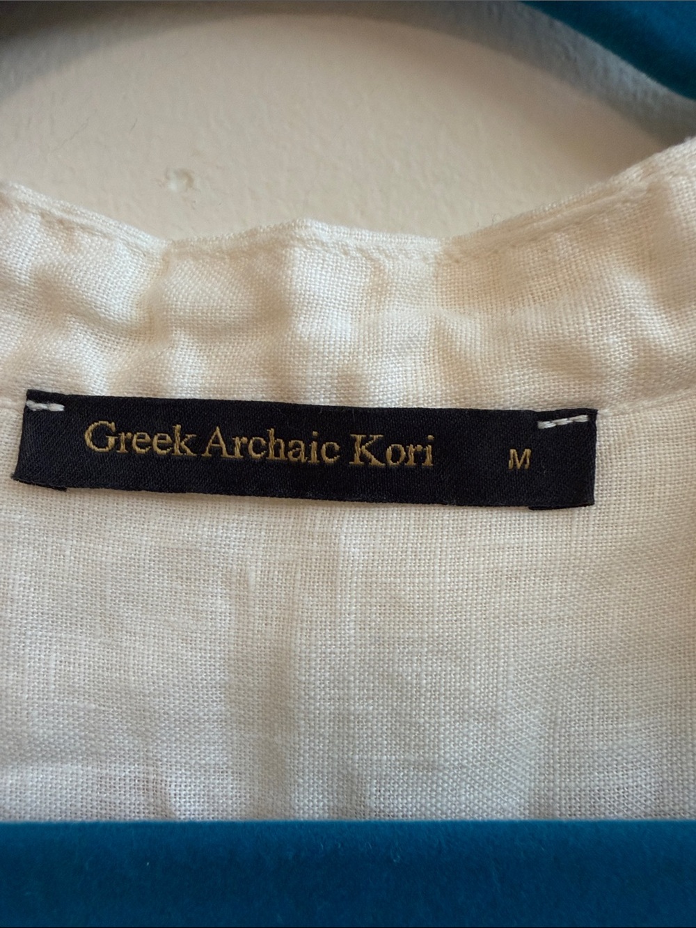 Cream Tunic Top with Gold Embroidered Motif - Picture 2 of 4